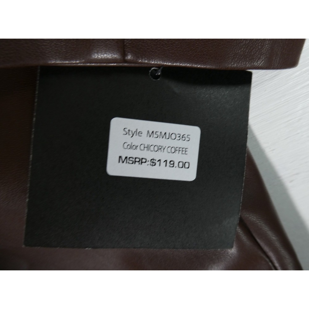 Marc New York‎ Faux Leather Trench Coat Women's Medium Brown M5MJ0365 – Belted - Picture 11 of 11